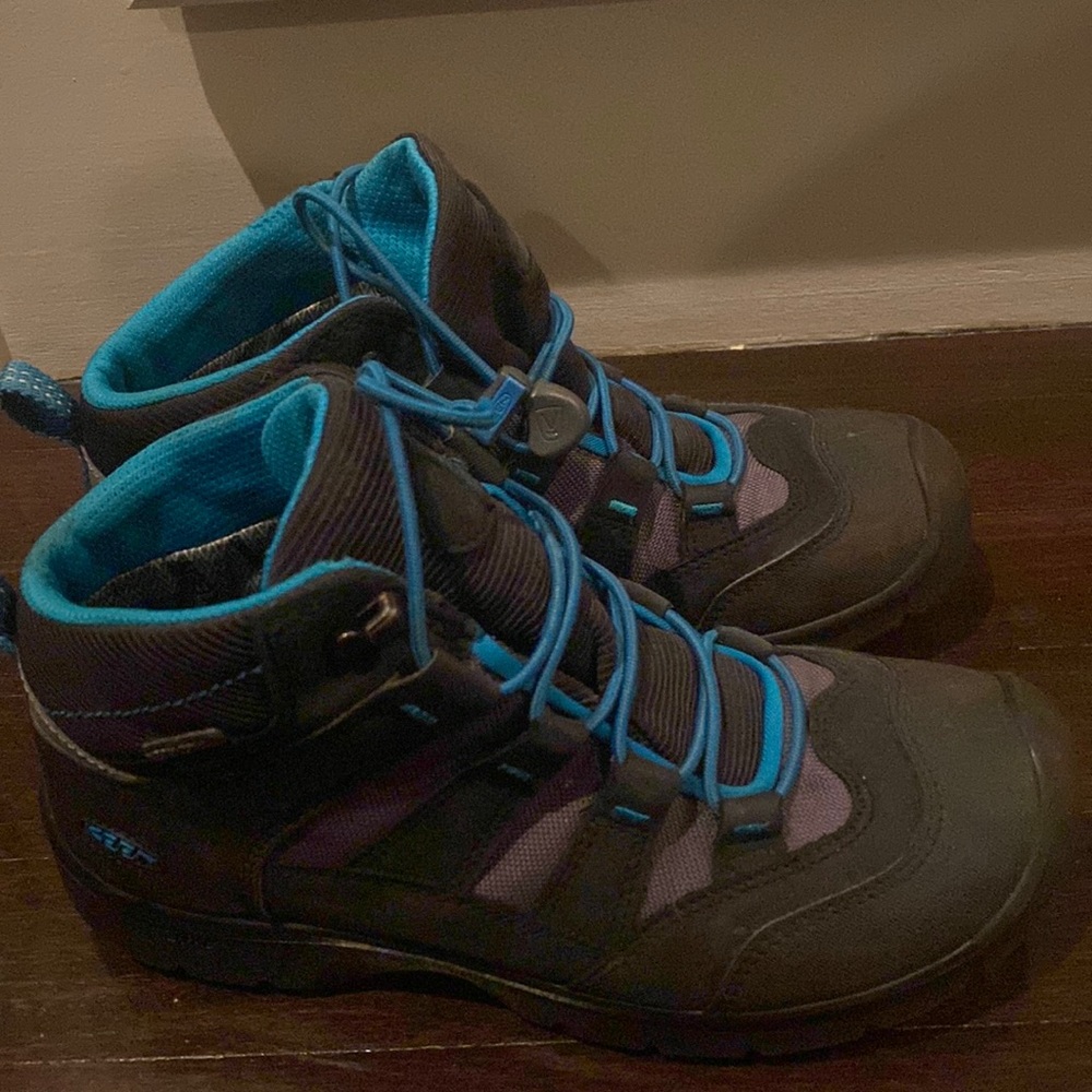 Gently warn keen boys hiking boots but could wear for anything.